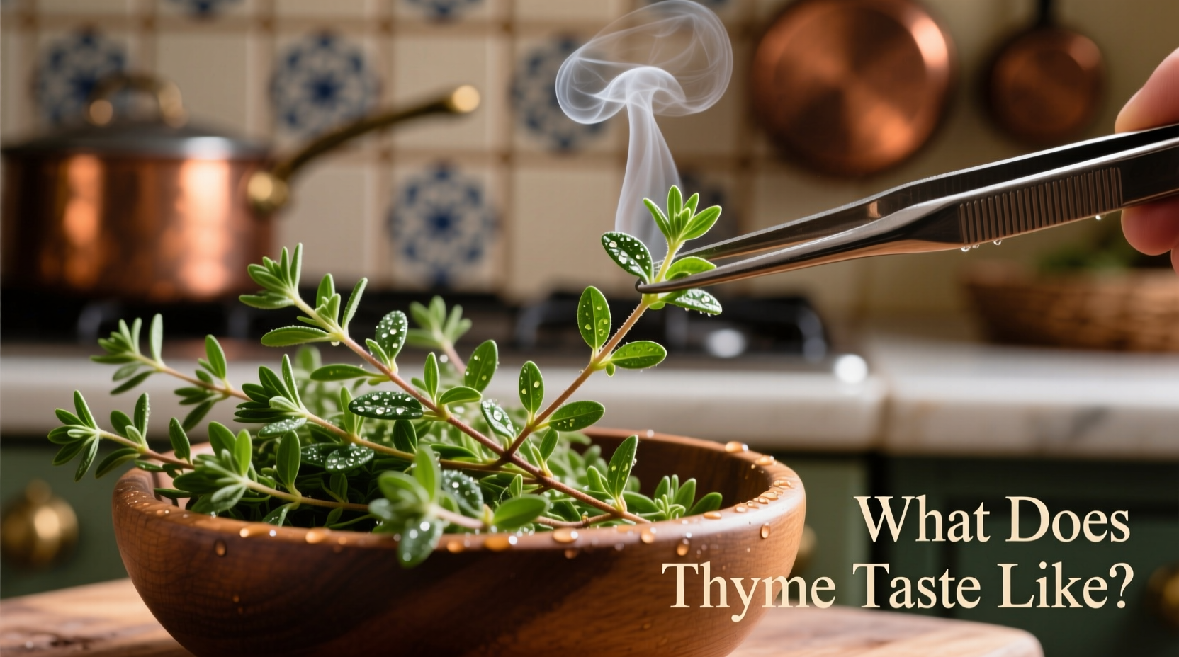 what does thyme taste like