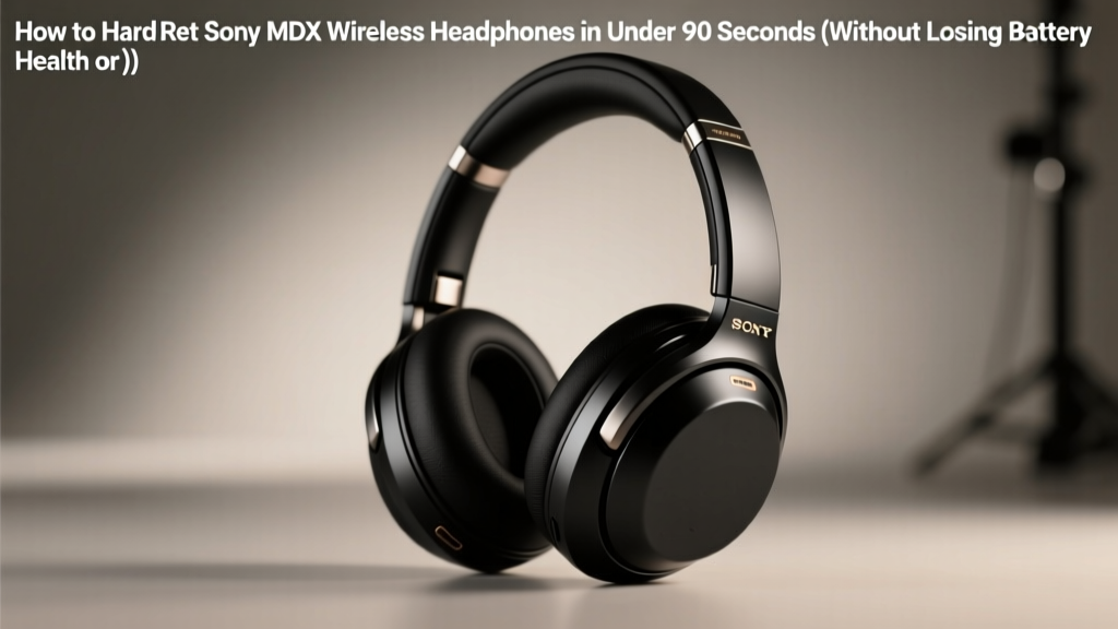 Sony MDX Hard Reset: 90-Second Fix (2026)