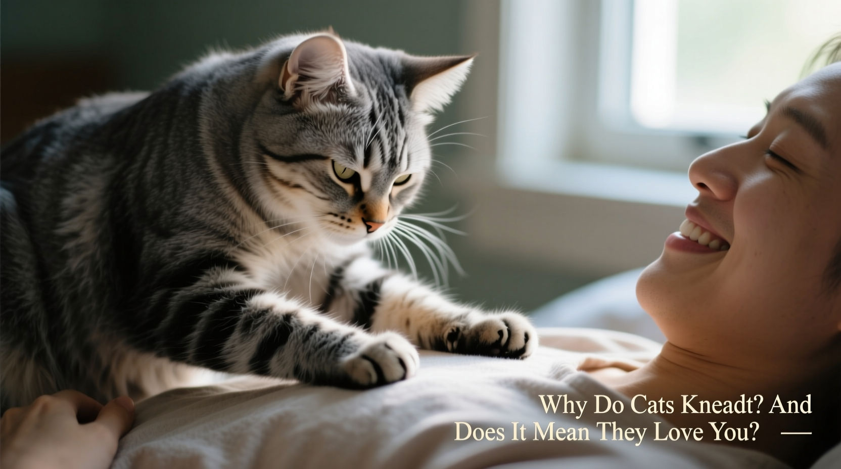 why do cats knead your stomach and does it mean they love you