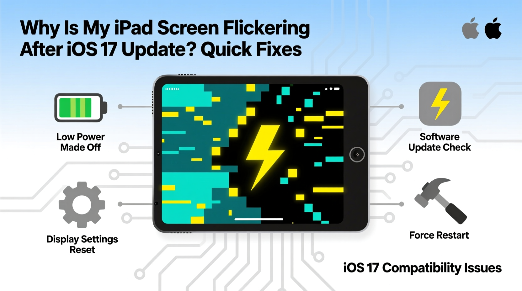 why is my ipad screen flickering after ios 17 update quick fixes