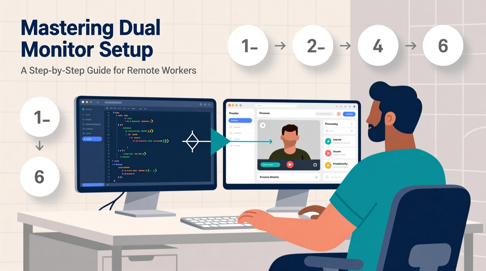 mastering dual monitor setup a step by step guide for remote workers