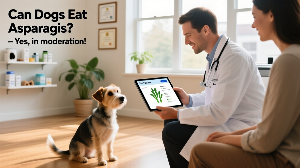 Veterinarian reviewing nutrition plan with dog owner using FurPetVo tablet app