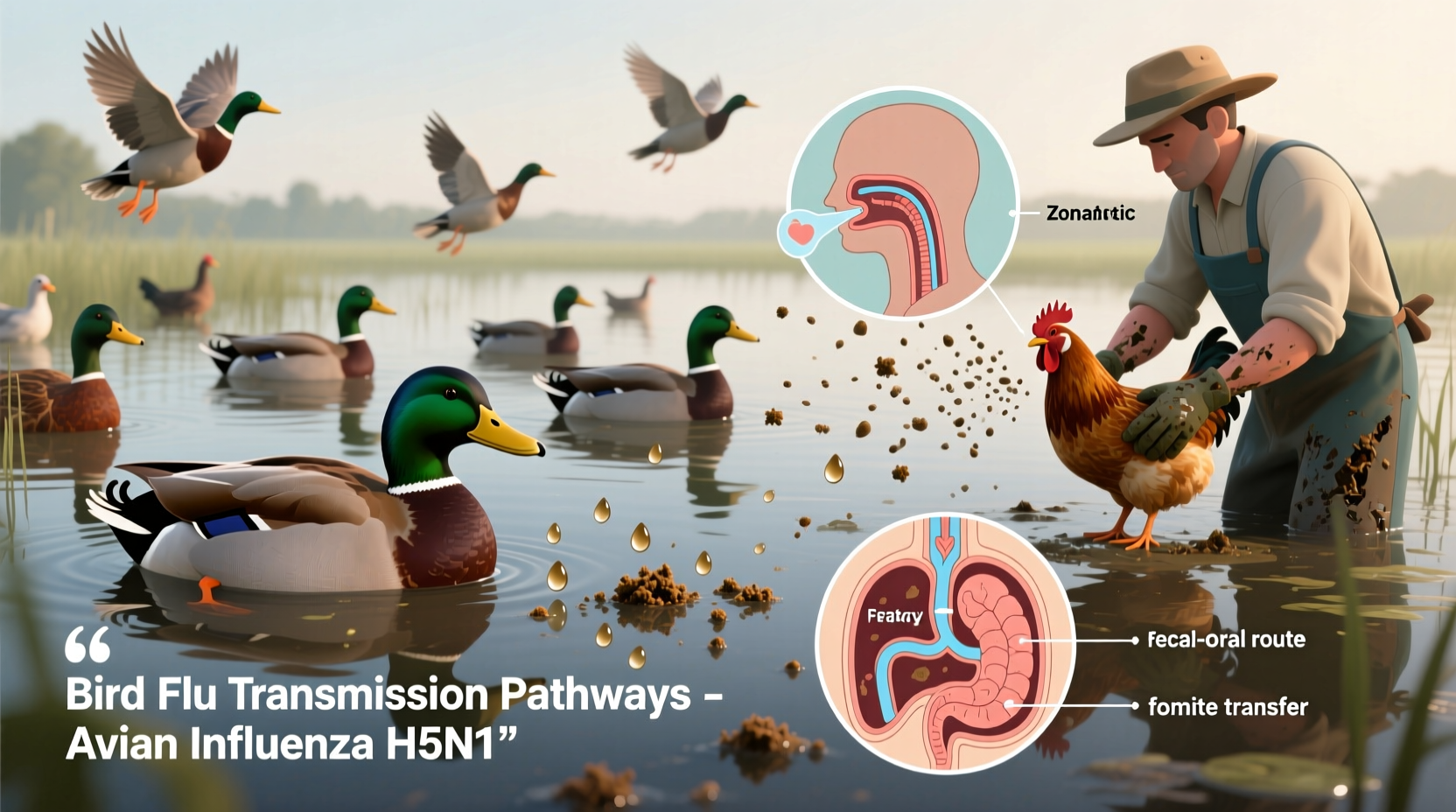 how is bird flu spread