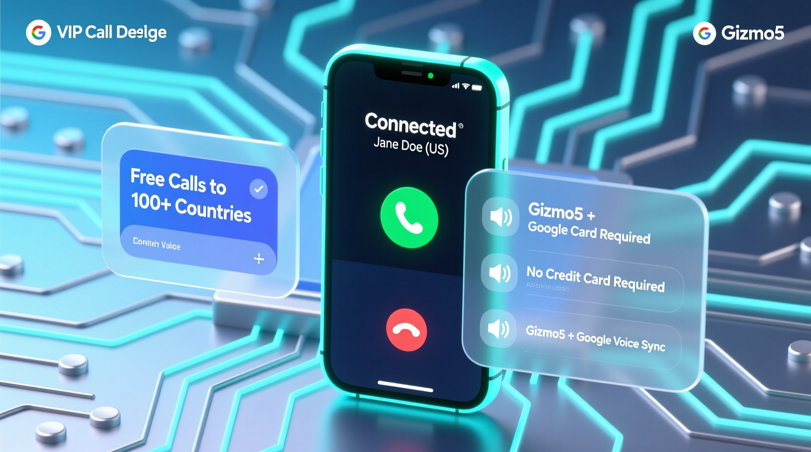 make free voip calls from google voice gizmo5 method