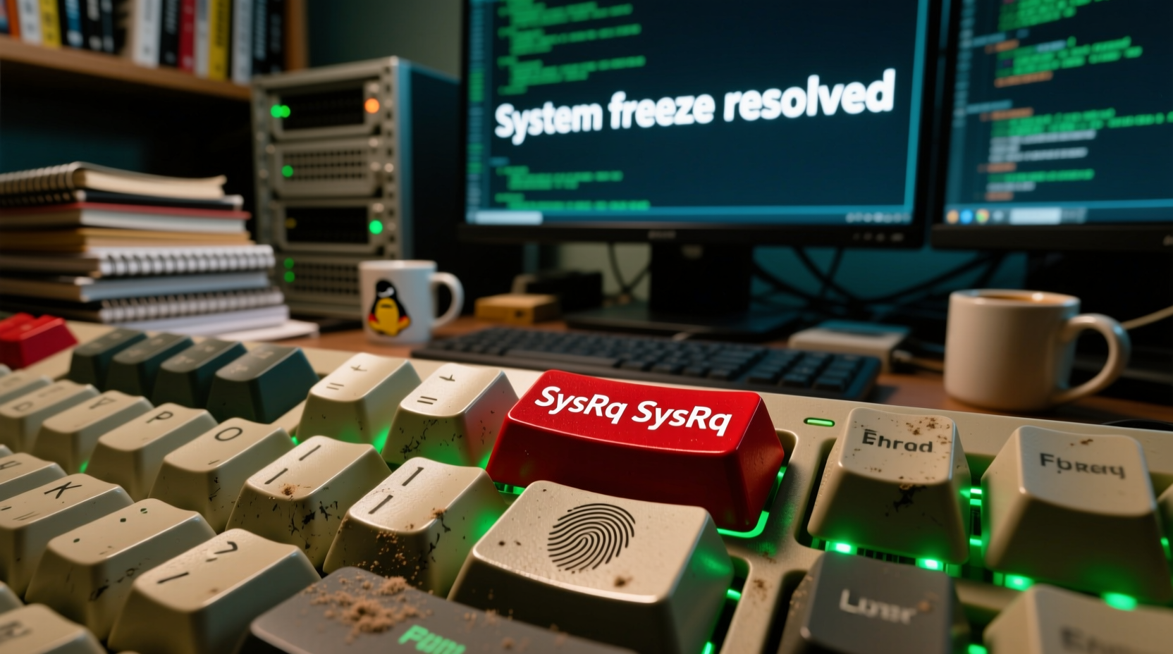 master the sysrq key to fix any linux freeze up