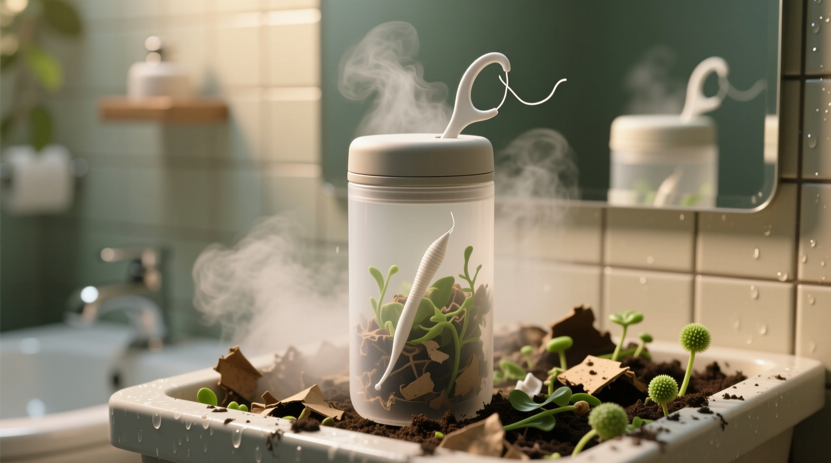 compostable dental floss containers vs molded fiber