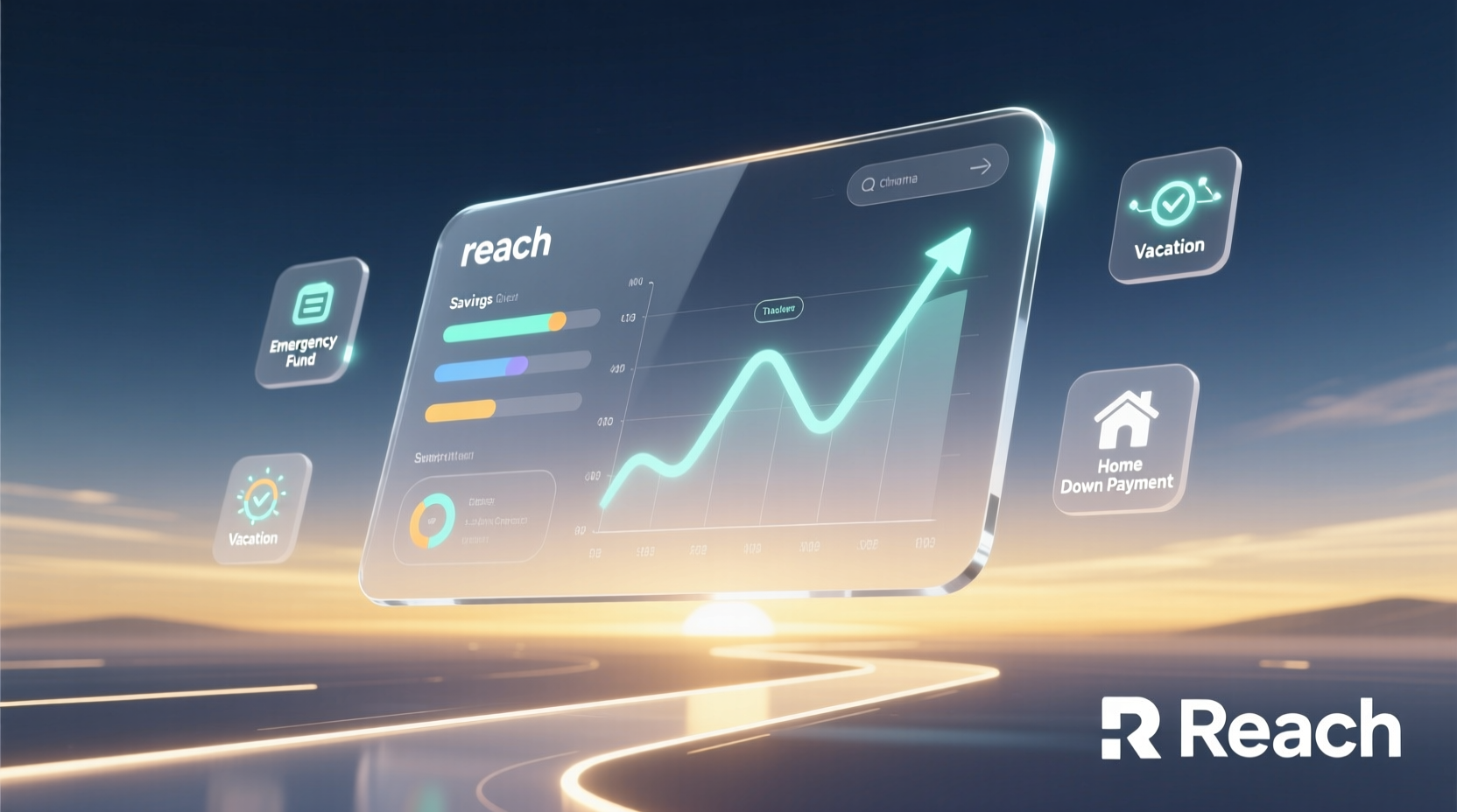 reach keeps your savings goals front and center in chro