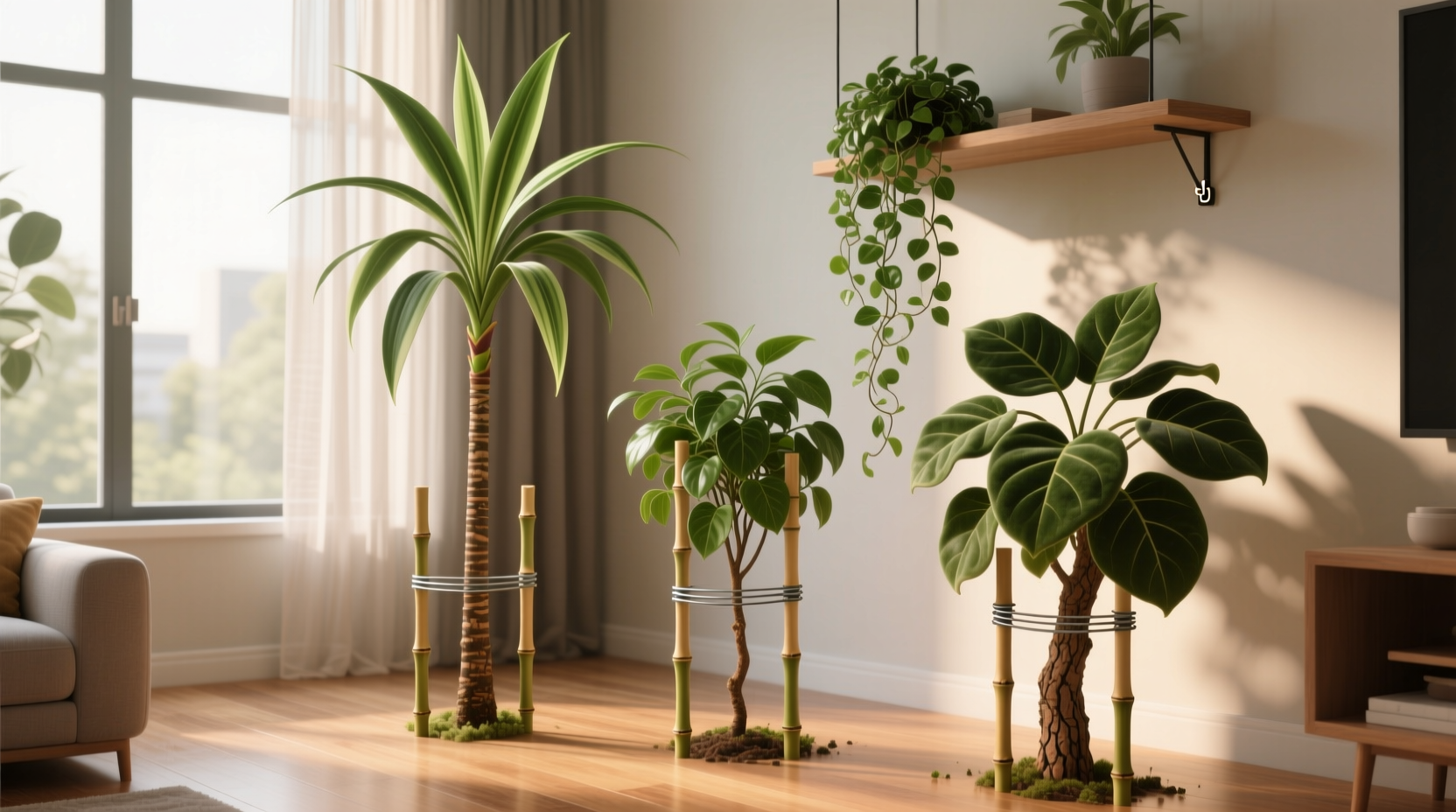 fix leggy houseplants