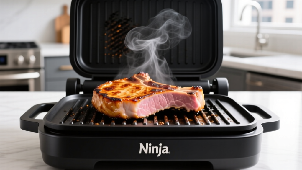 Crispy Juicy Boneless Pork Chops on Ninja Grill