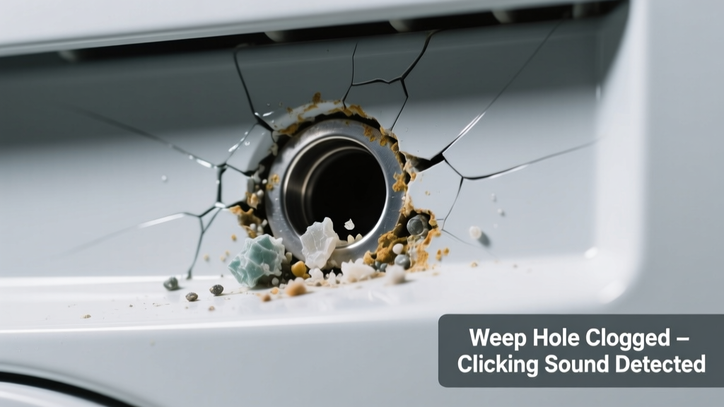 Weep Hole Clogged Making Clicking Sound: Quick Diagnosis