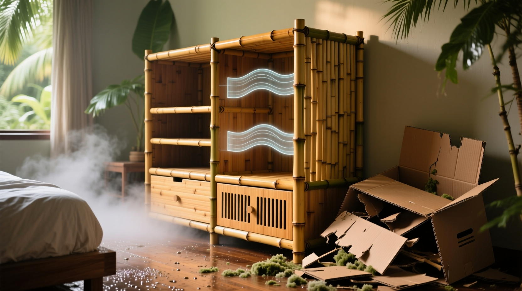 bamboo vs cardboard in humid closets