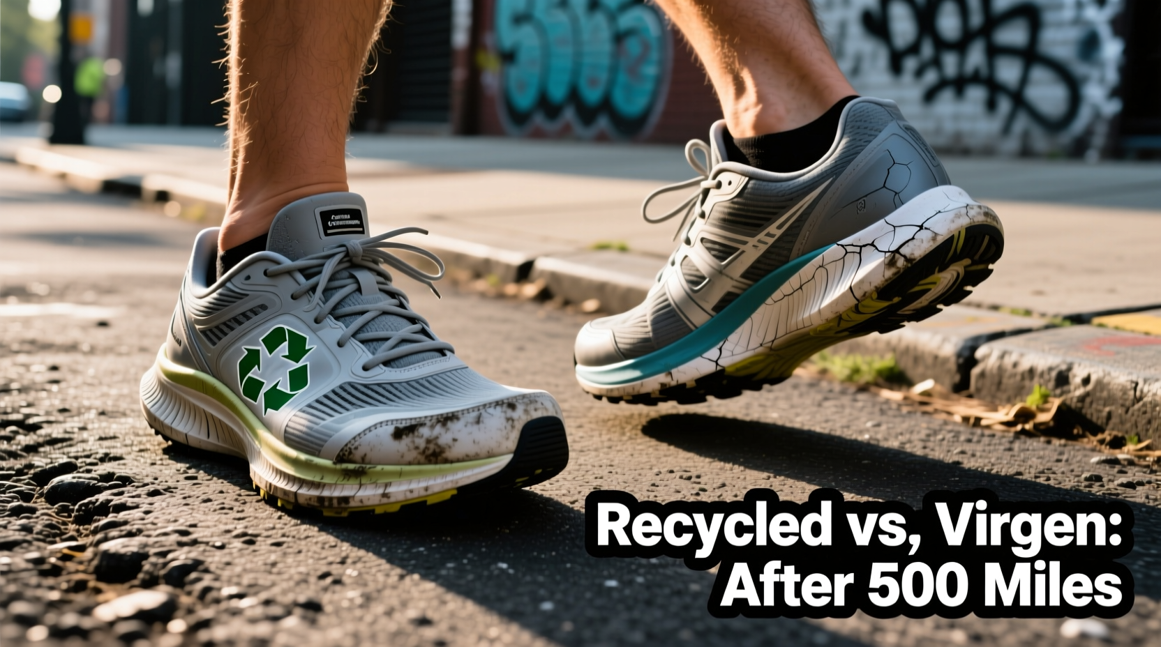 recycled plastic sneakers vs virgin materials which holds up after miles