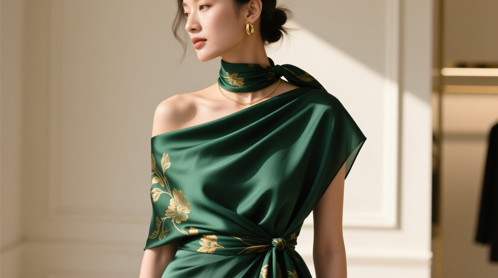 how to style a silk scarf as a top without showing too much skin