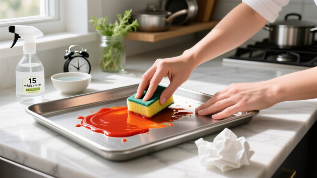 Proven: How to get hot sauce out of baking sheets fast