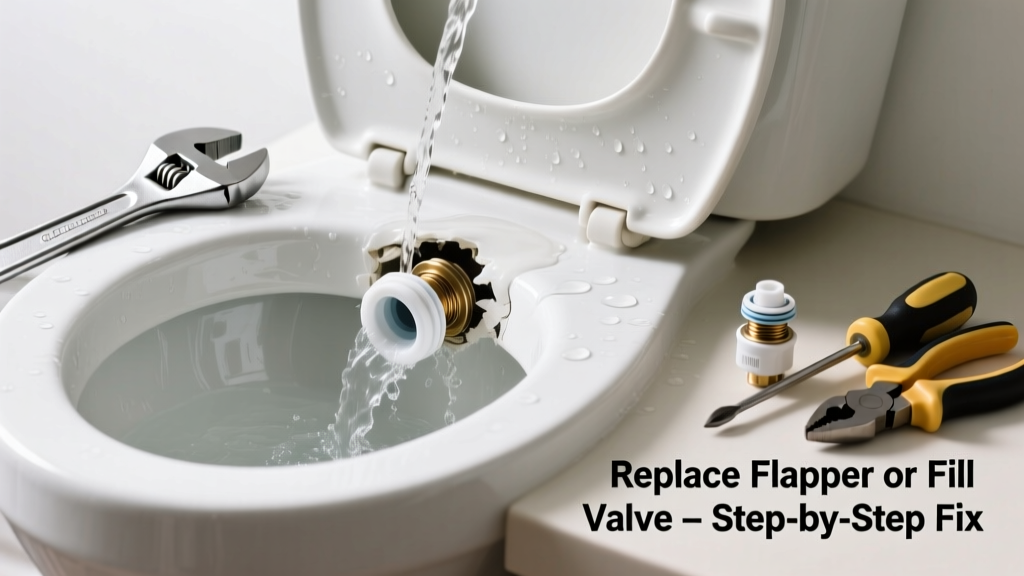 Toilet Overflowing? Replace the Flapper or Fill Valve