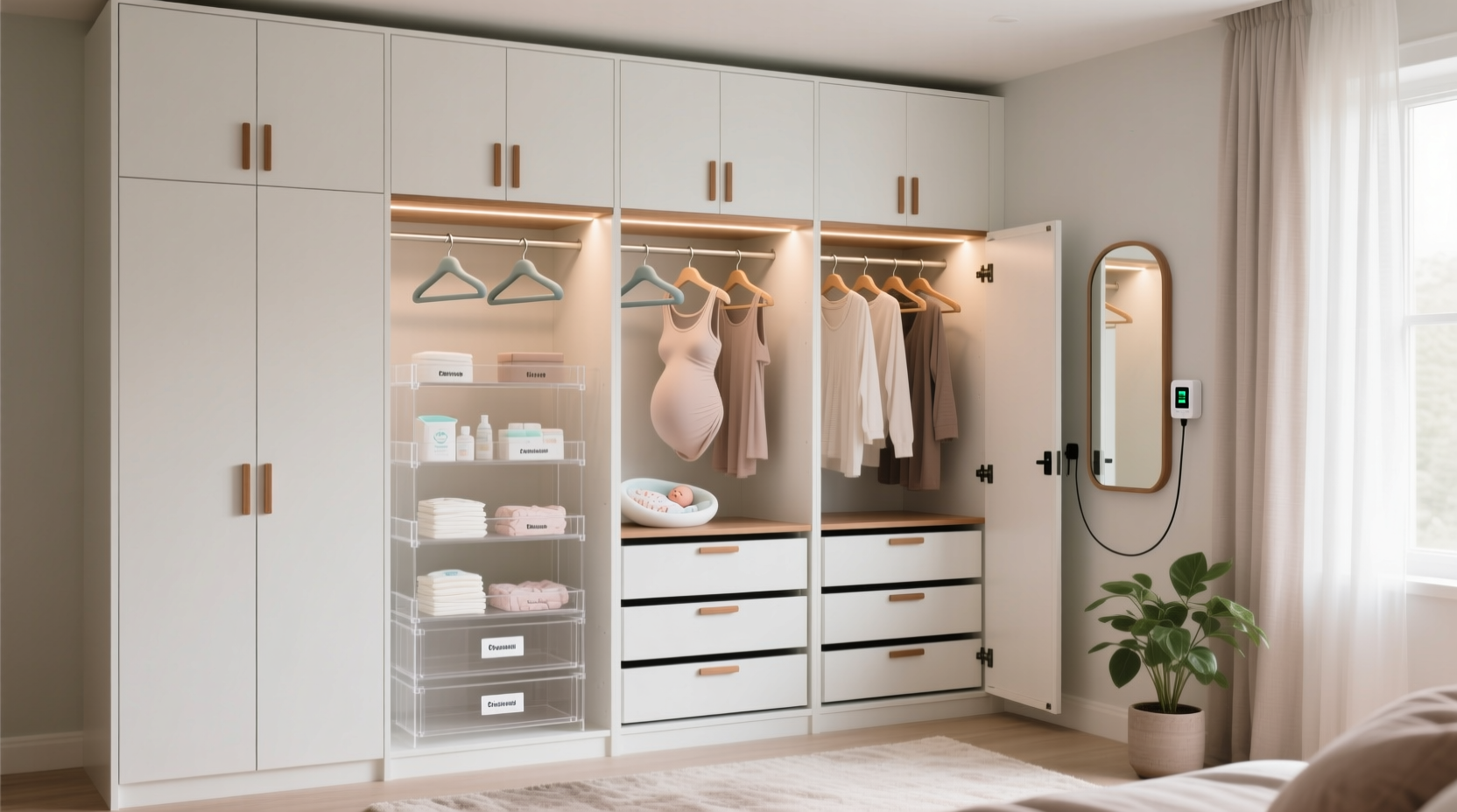 postpartum closet layout that lasts