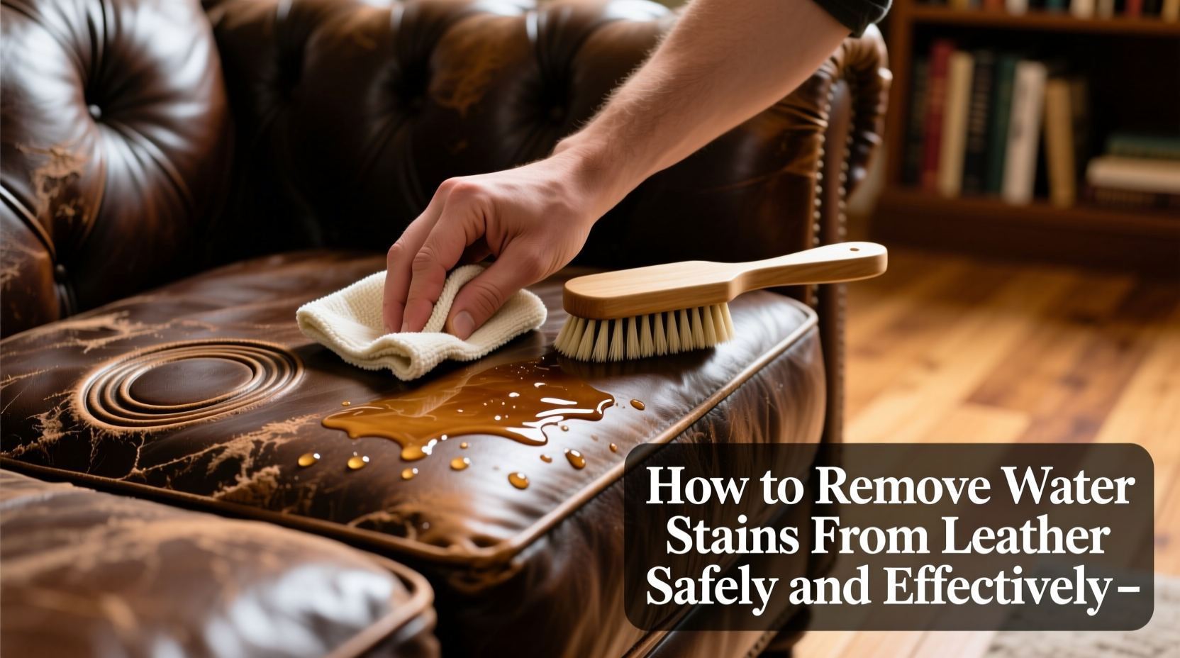 how to remove water stains from leather