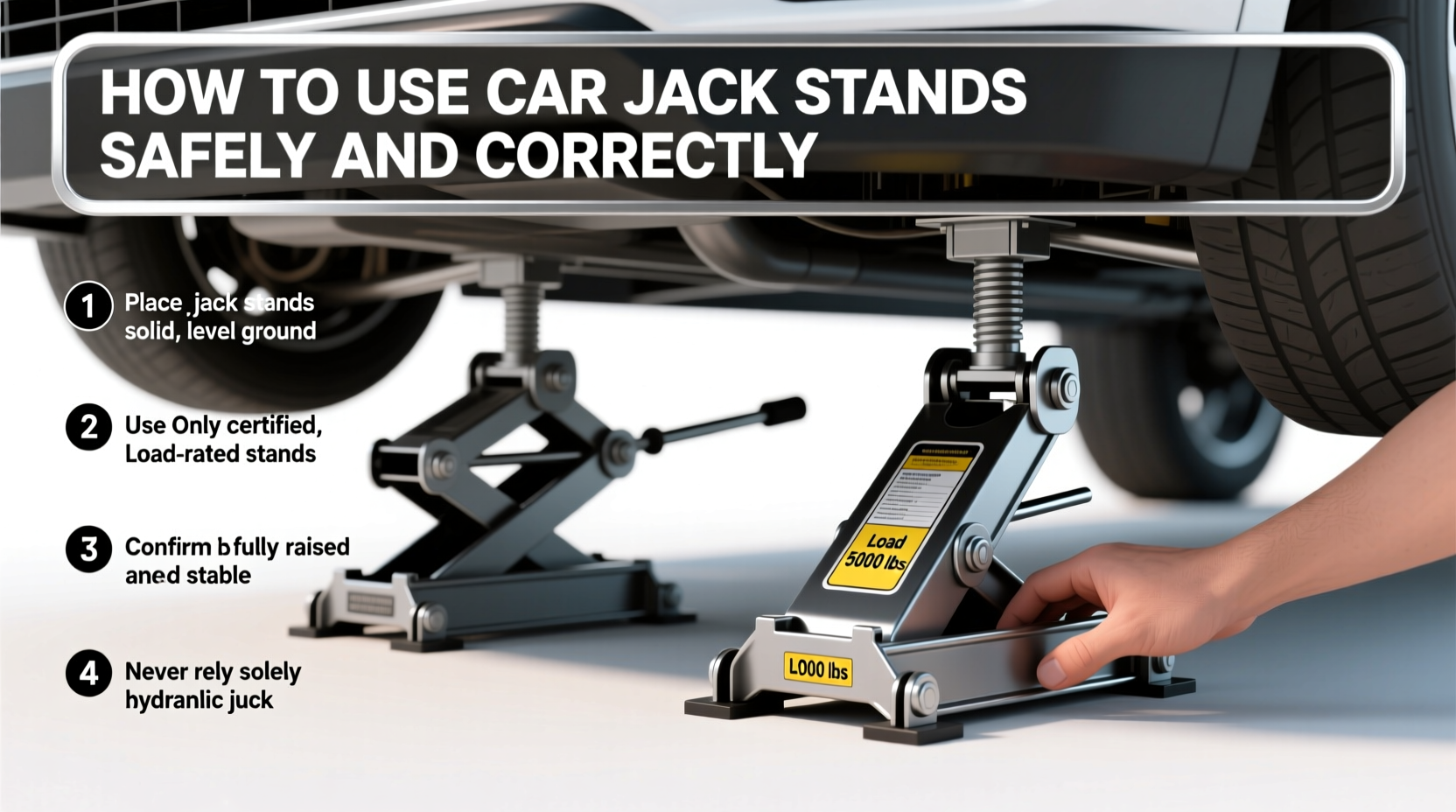 how to use car jack stands