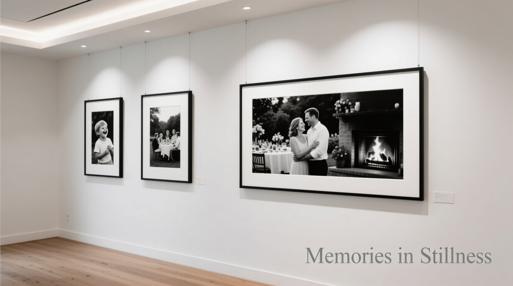 how to make a minimalist gallery wall with family photos