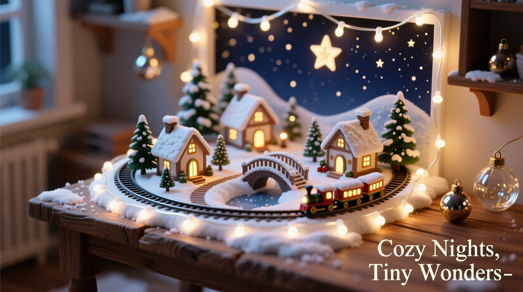 how to build a mini tabletop christmas light display for small spaces