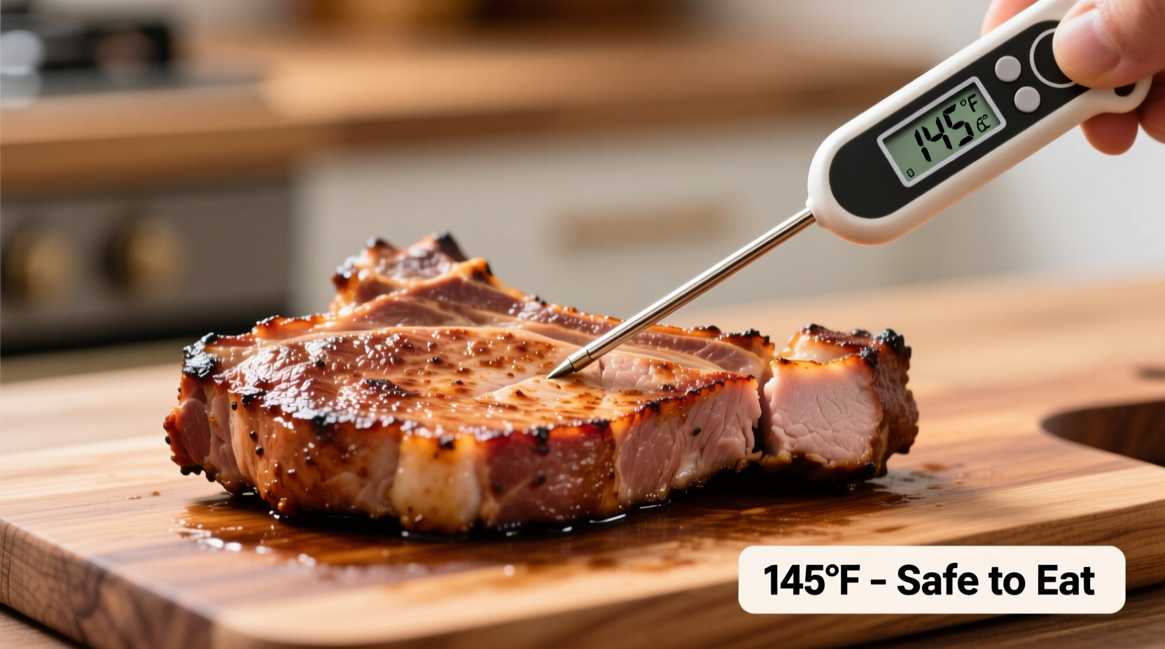 Pork Cooking Temperature: 145°F with 3-Min Rest (USDA)