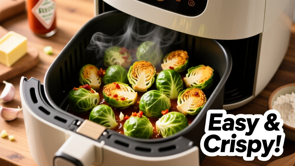 Air Fryer Buffalo Brussels Sprouts (Crispy & Easy!)