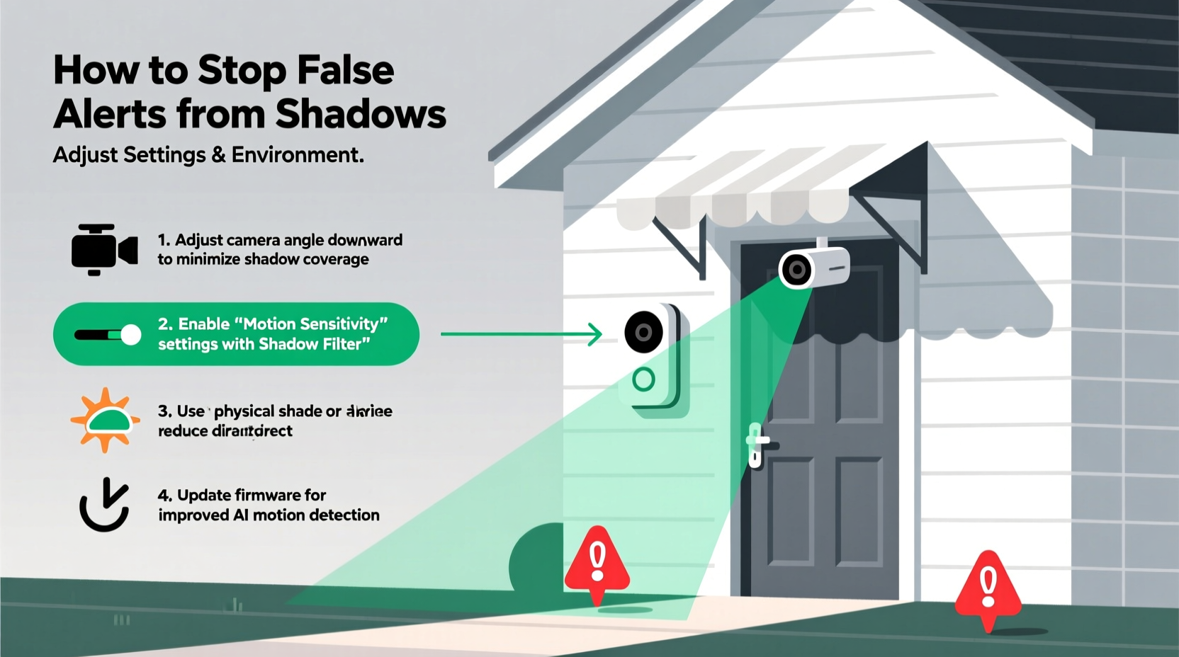 how to stop your smart doorbell from false alerts due to shadows