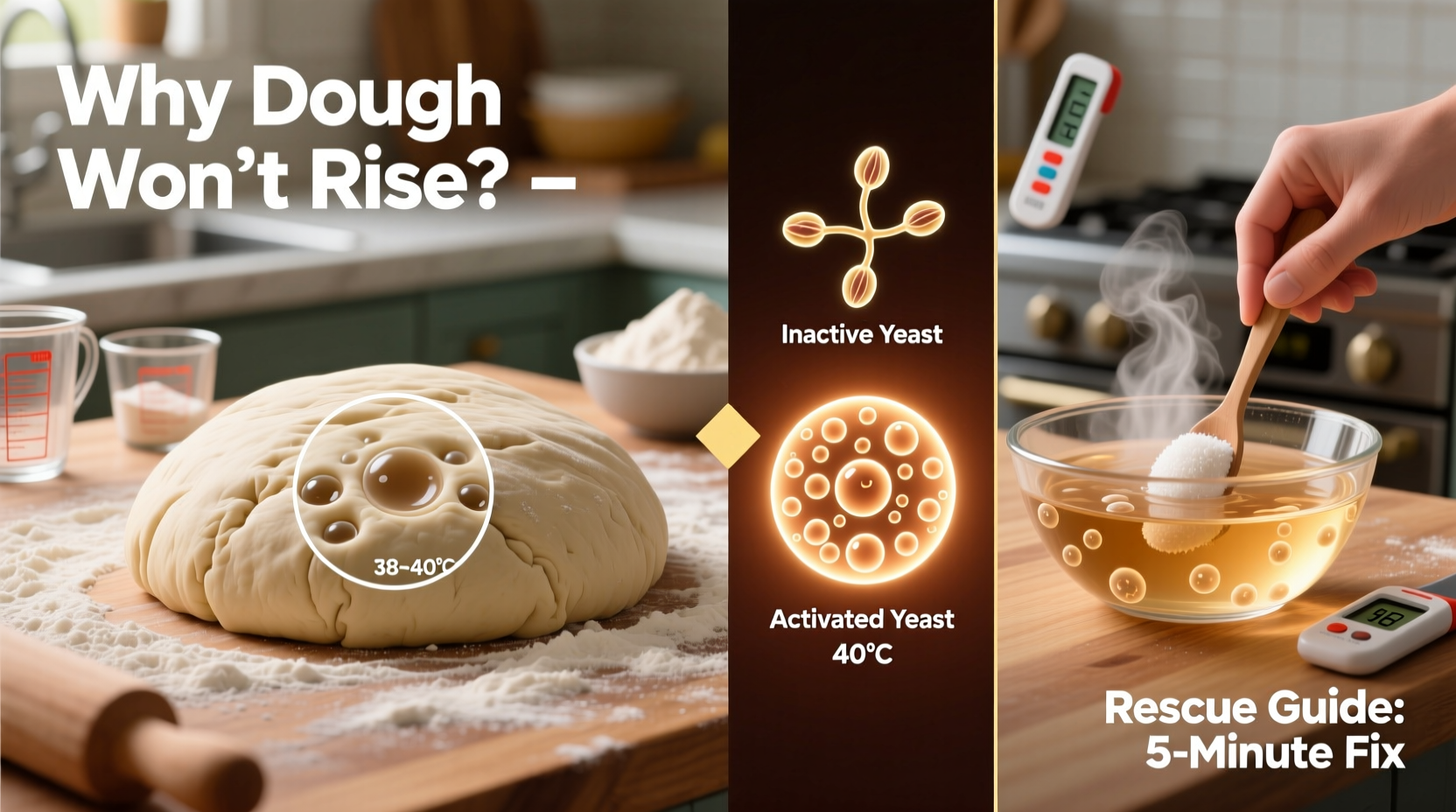 why is my dough not rising and how to rescue it fast