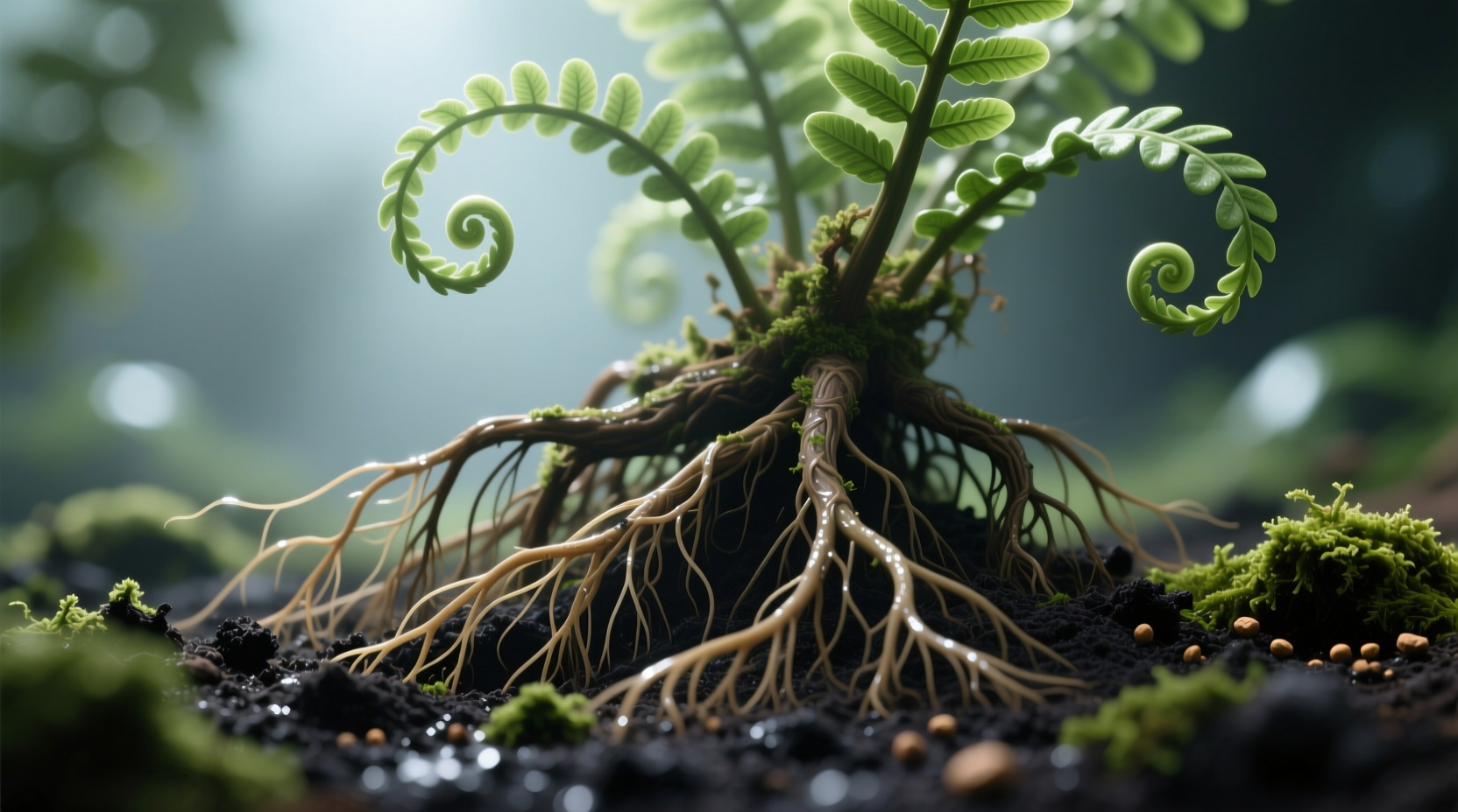 boston fern roots