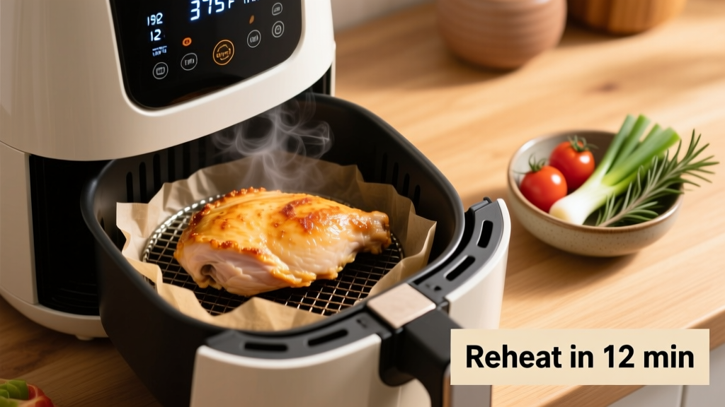 Reheat Frozen Cooked Chicken Breast in Air Fryer