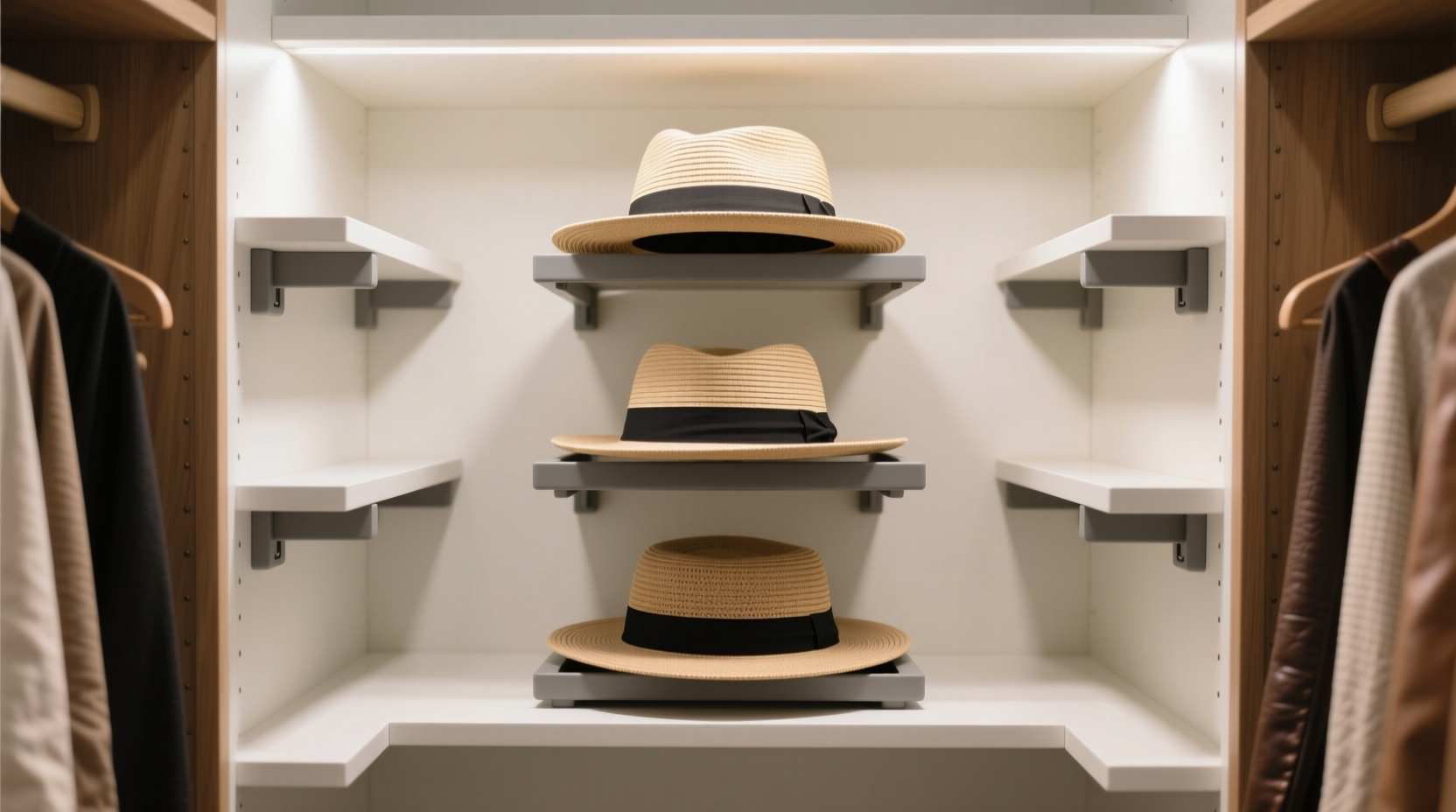 closet organization tips store hats without crushing brims