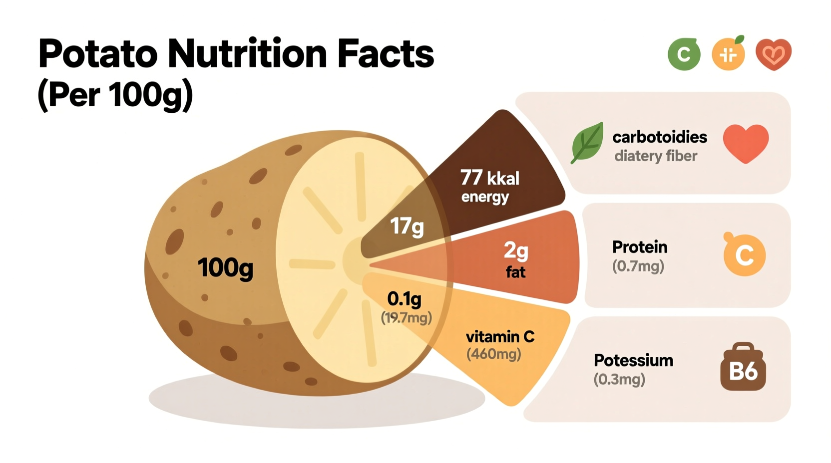 Potato Nutrition Facts: Complete 100g Breakdown