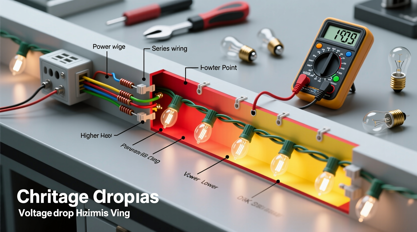 why are some christmas lights dimmer than others identifying voltage drop issues