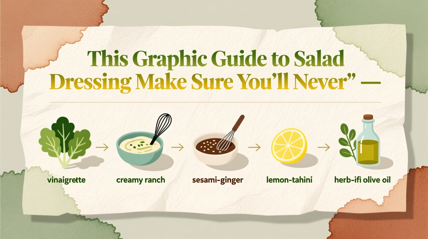 this graphic guide to salad dressing make sure youll ne