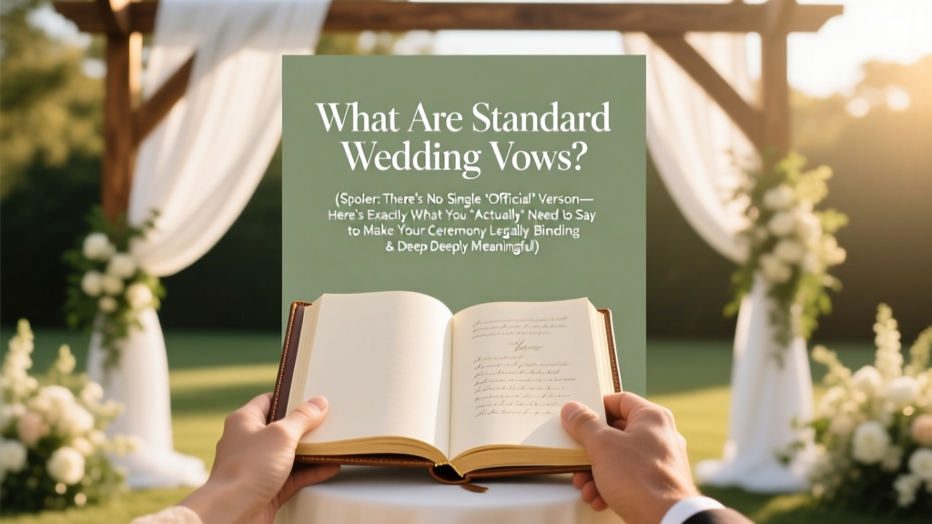 Standard Wedding Vows: What You Actually Need to Say