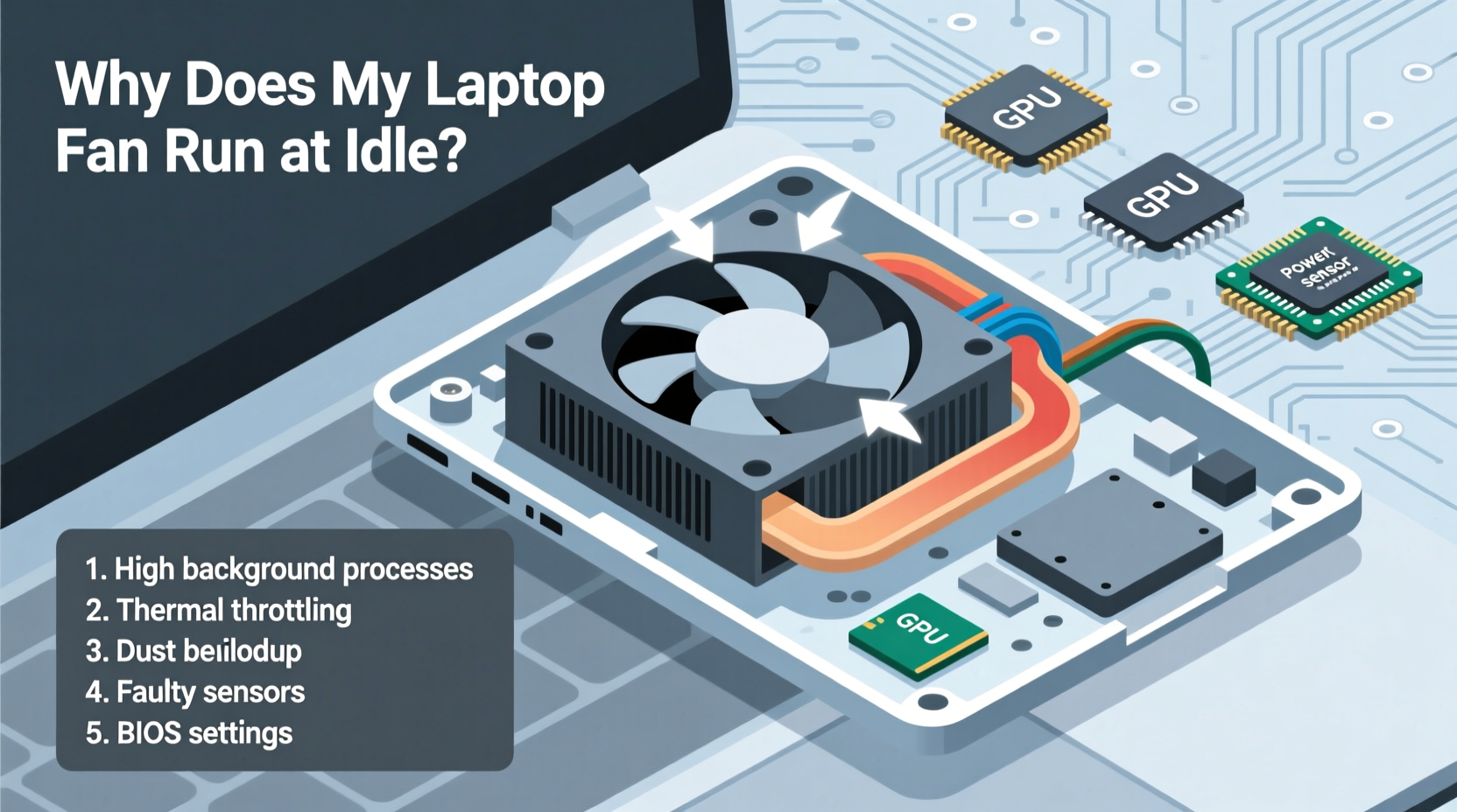 why does my laptop fan keep spinning even when idle troubleshooting common causes