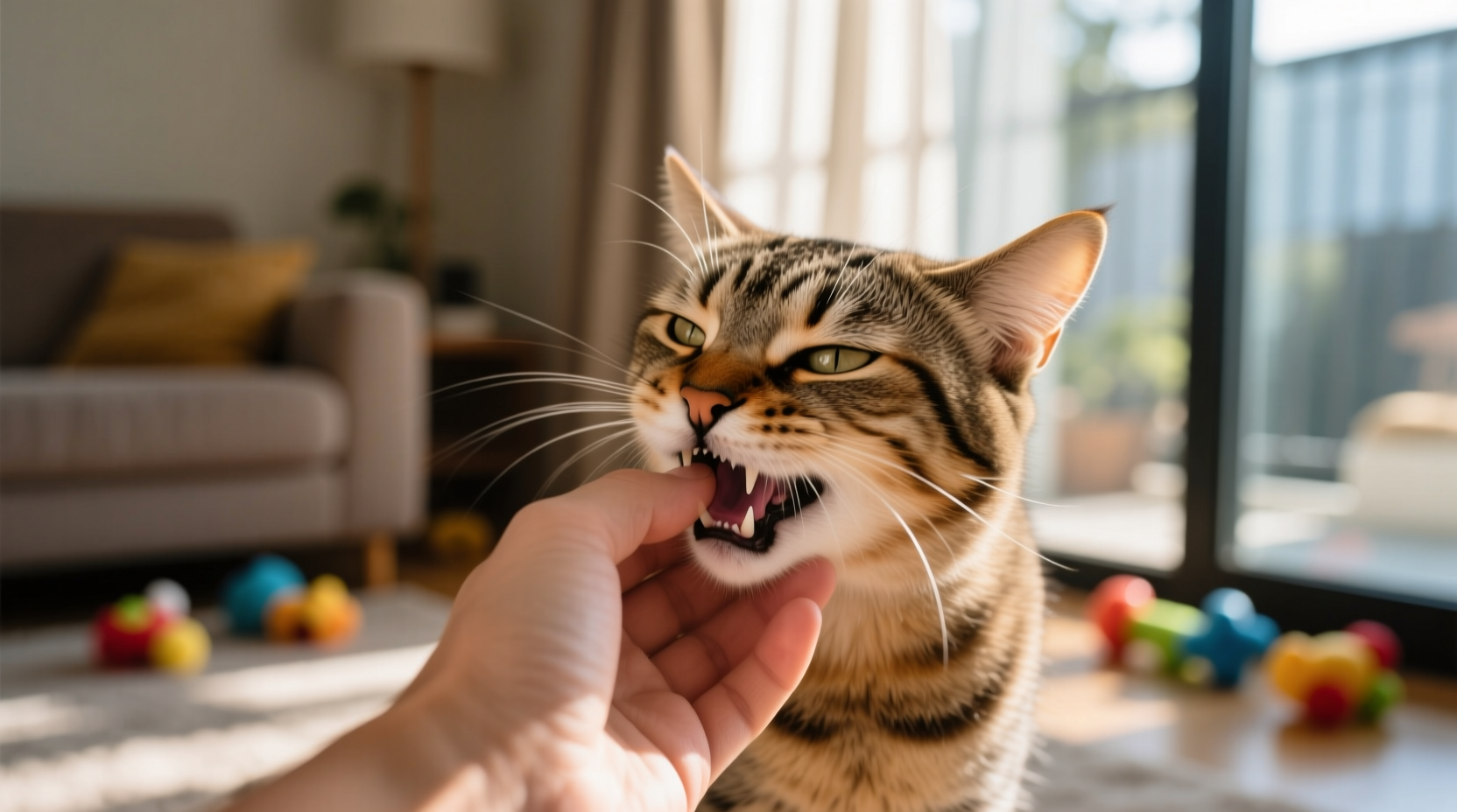 why does my cat bite me when i pet her