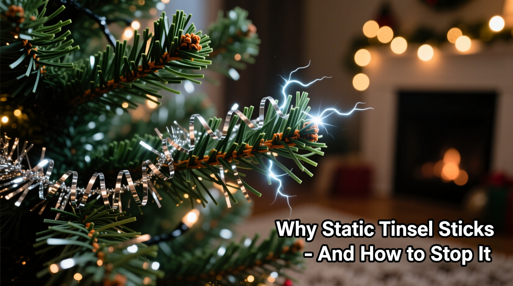 why does my artificial tree static cling to tinsel and how to reduce it