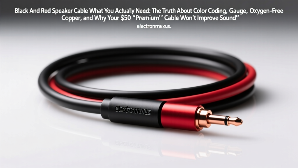 Black And Red Speaker Cable What You Actually Need: The Truth About Color Coding, Gauge, Oxygen-Free Copper, and Why Your $50 'Premium' Cable Won’t Improve Sound