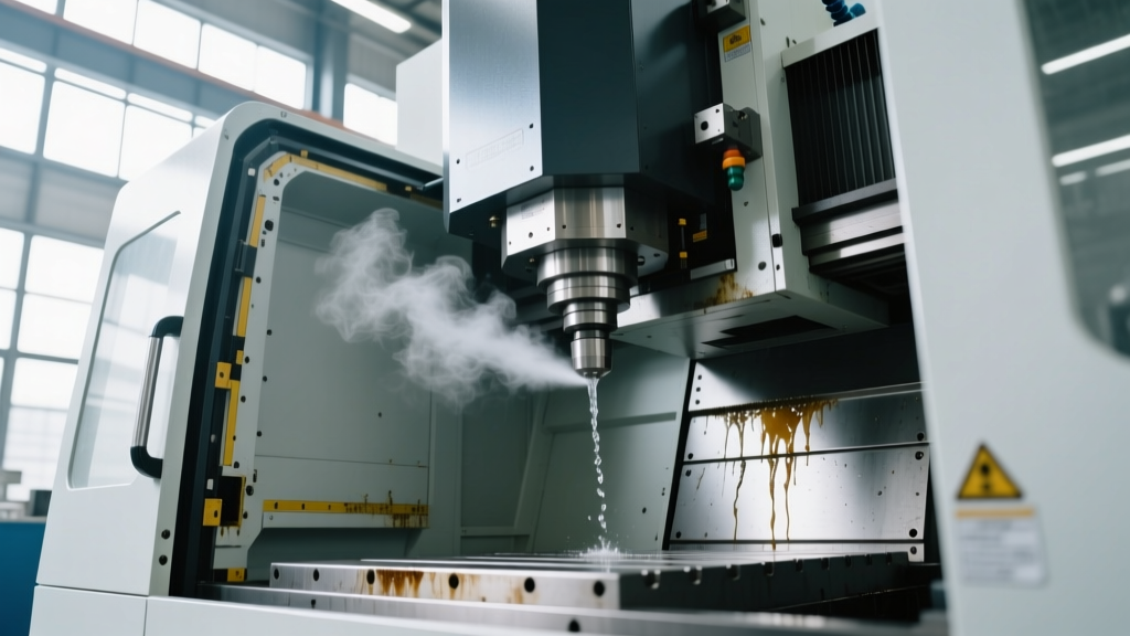 Reviewing CNC Machine Photos Images for Enclosure Leak Repair