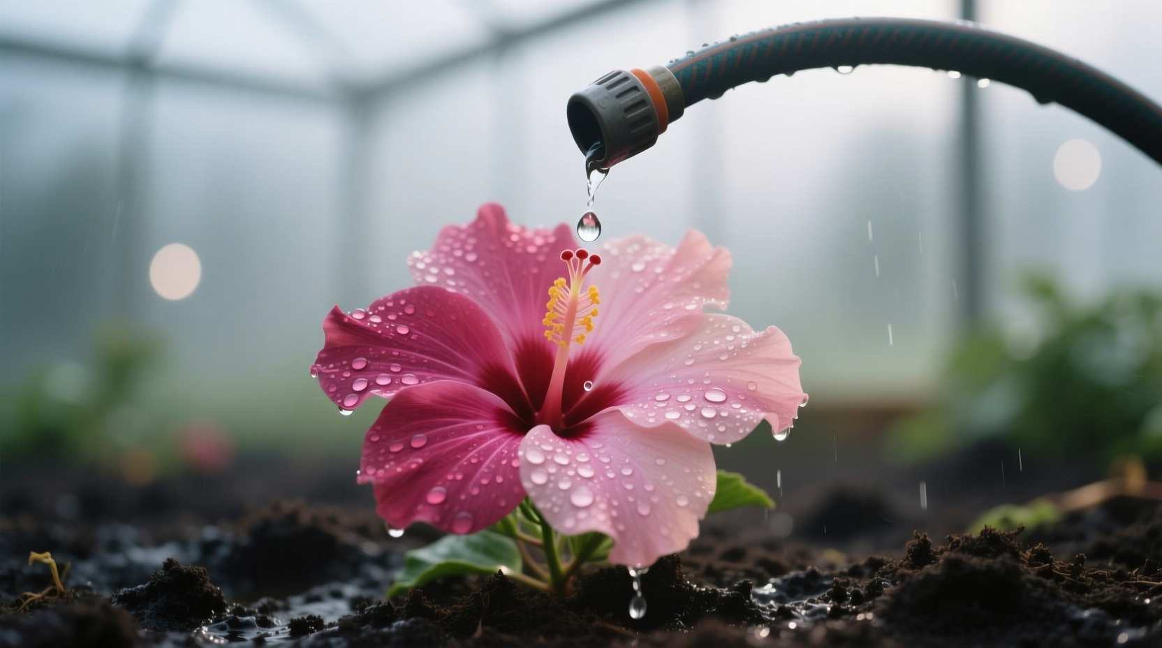 hibiscus flower watering