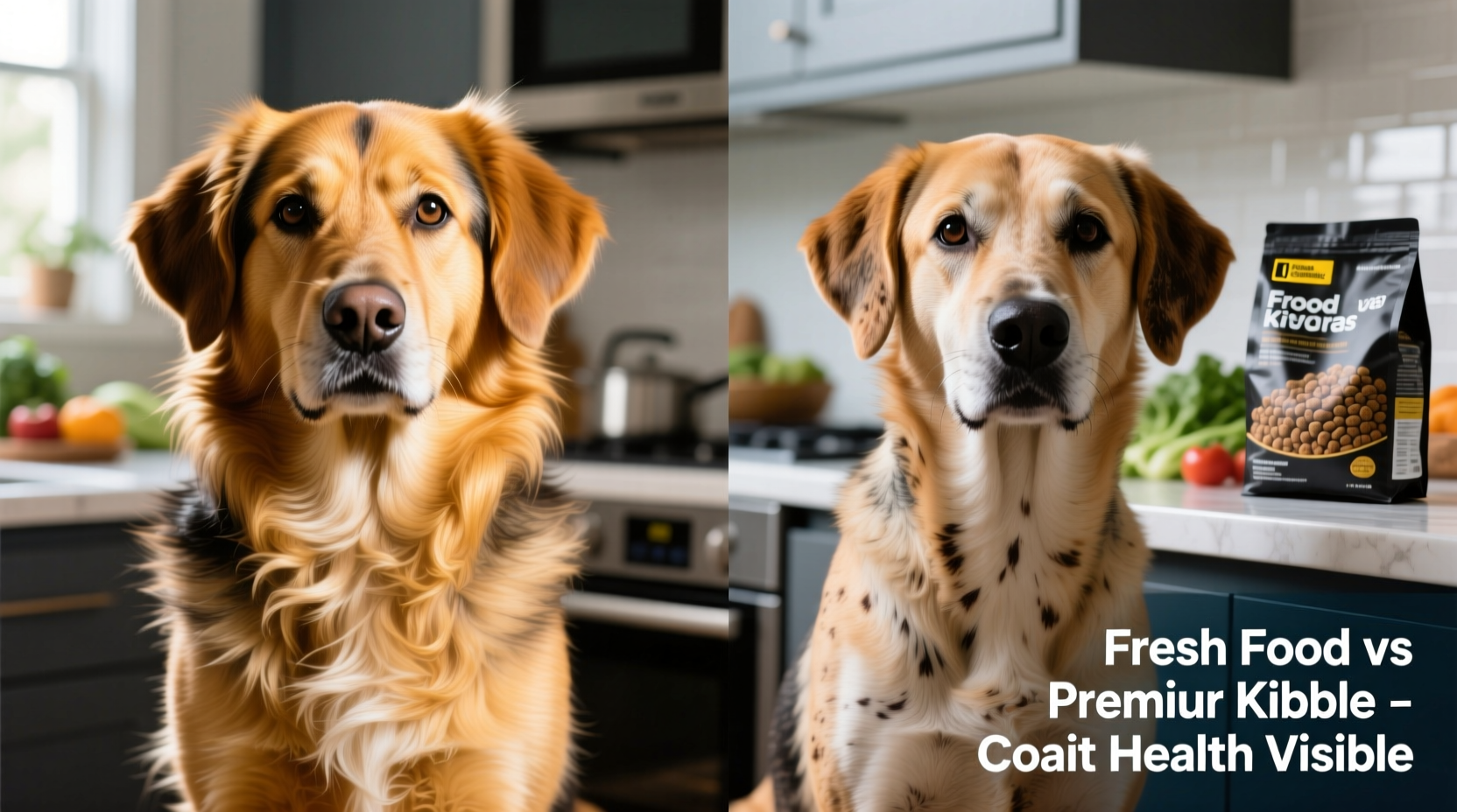 fresh food delivery vs premium kibble is the health benefit visible in their coat