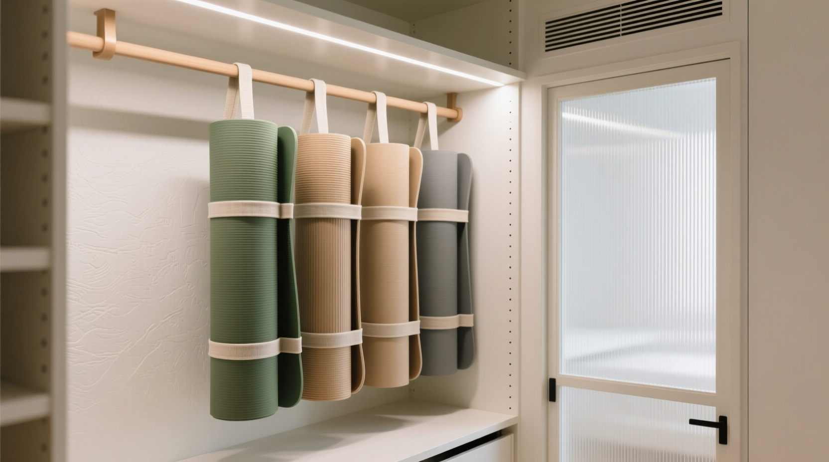 yoga mat storage without creasing or odor