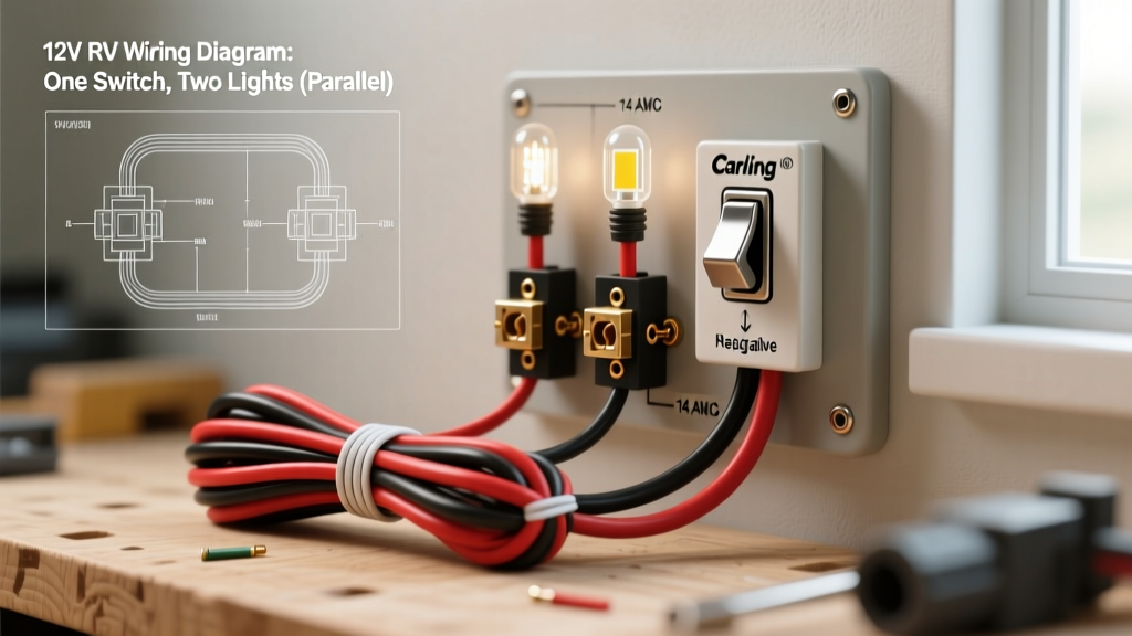 12V RV Wiring Diagram for One Switch and Two Lights Explained