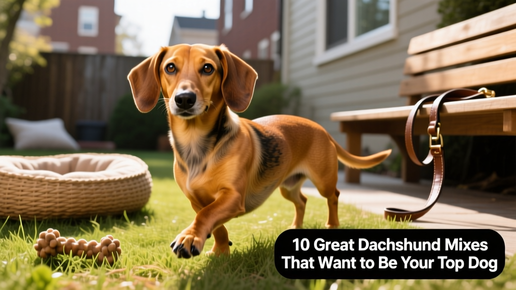 dachshund mix dachsador with a labrador head and dachshund body
