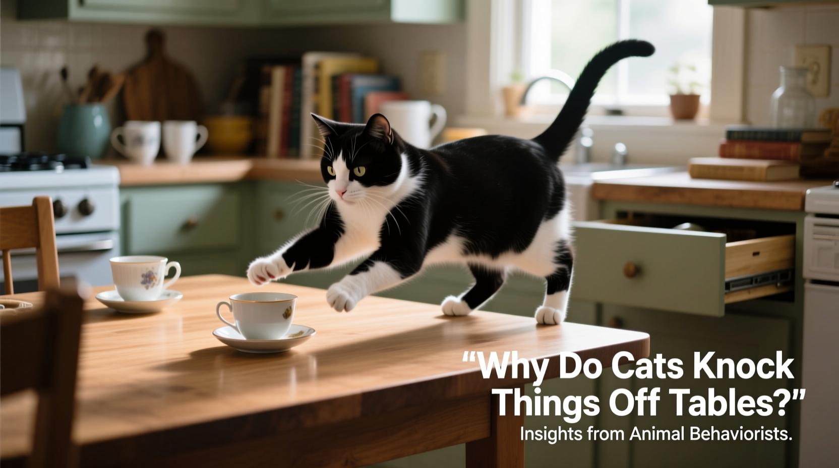 why does my cat knock things off the table explained by animal behaviorists
