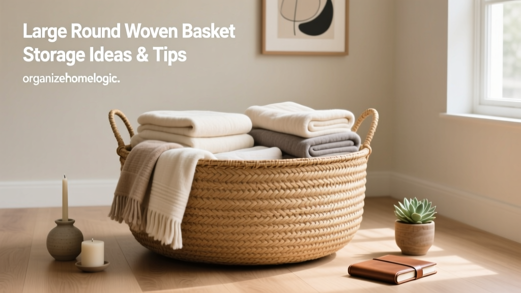Large Round Woven Basket Storage Ideas & Tips