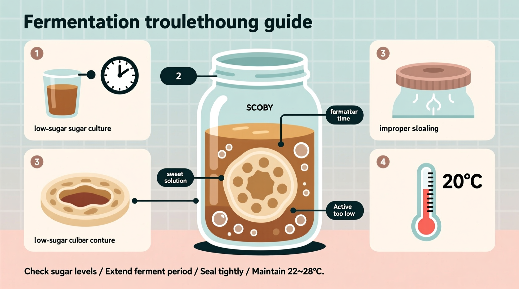why is my kombucha not carbonating fermentation troubleshooting guide