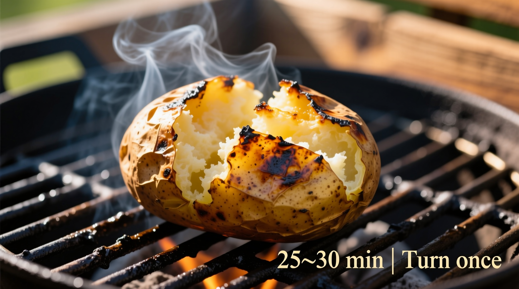 Grill Baked Potato Time: 45-60 Min at 210°F