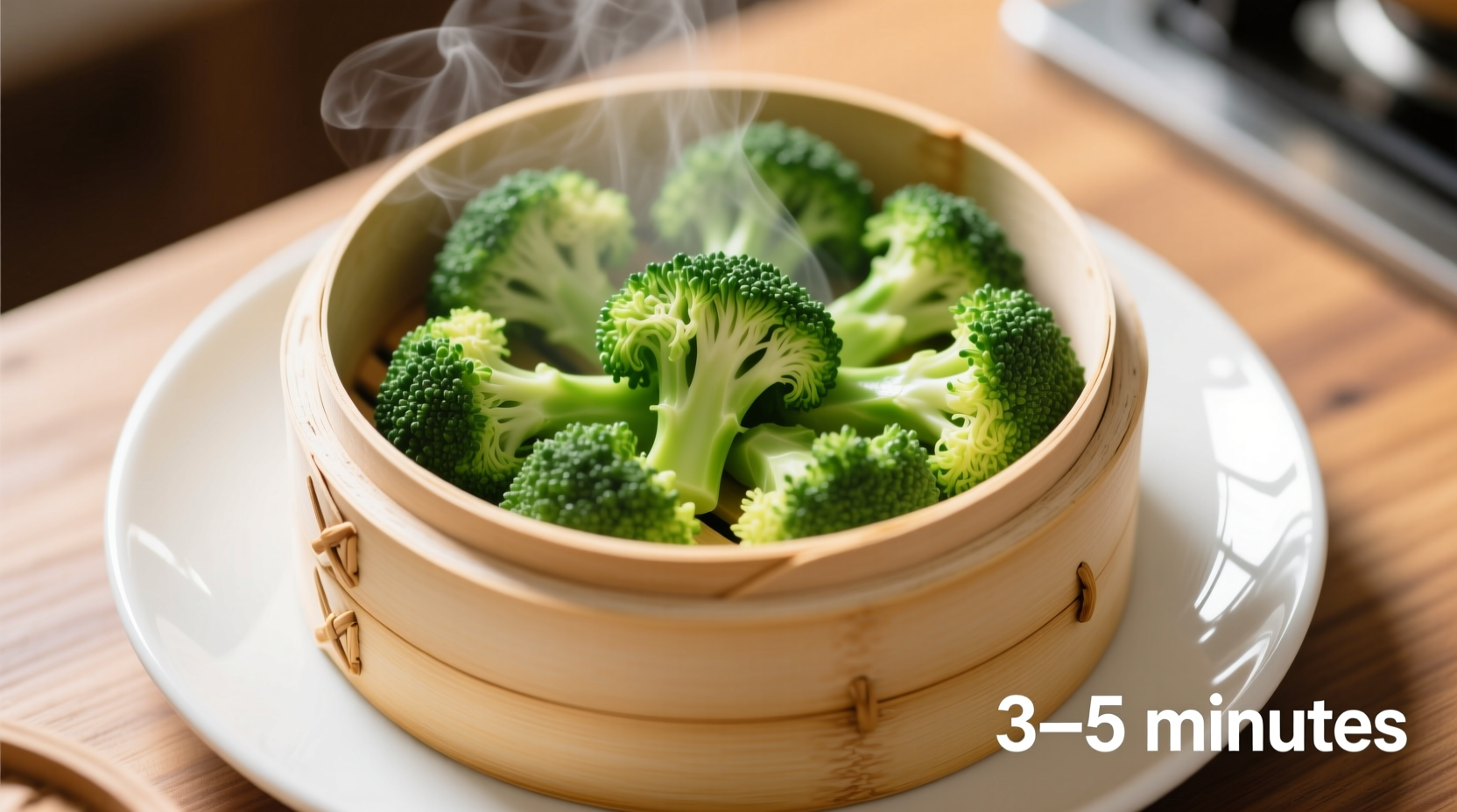 how long to cook steamed broccoli